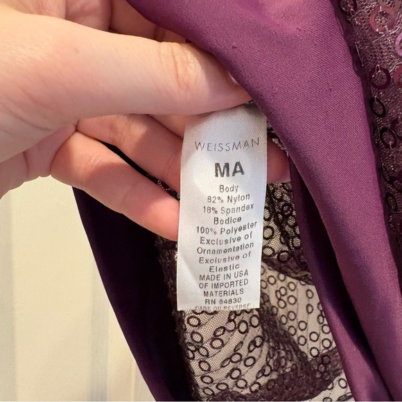 Weissman Purple Leotard and Sparkly Halter Top Costume - Size Medium - Picture 4 of 5